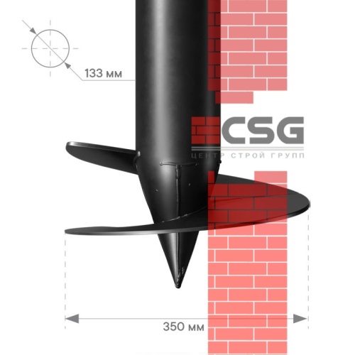 Свая винтовая СВСН-133/350/3000 по выгодным ценам в Йошкаре-Оле.