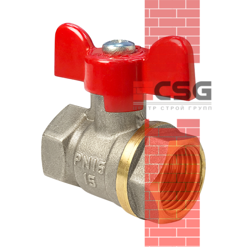 Кран шаровой латунь Практик 120 Ду40 Ру16 ВР рычаг ГАЛЛОП 103280 арт.1213352CDEK